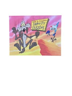 Vtg Road Runner & Wile E Coyote Gravity Lessons Pop Up Book WB Looney Tunes
